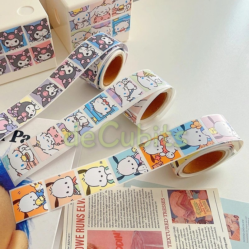 

DC Gambar Tempel Sticker Roll Segel Kuromi Cinnamoroll isi 200 pcs