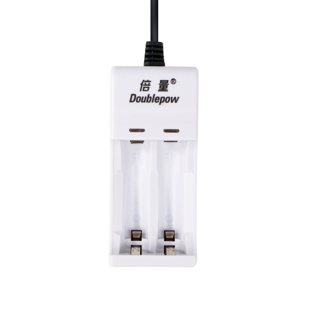 ✦ExoticLiving✦ ORIGINAL Doublepow Charger Baterai 2 Slot for AA AAA Ni-MH Ni-CD with LED - DP-U21 - 