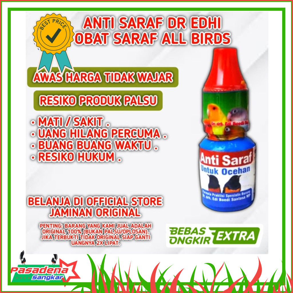 Anti Saraf Untuk Burung Ocehan Formula Dr.Edi Obat Burung Tetelo & Kaki Lumpuh