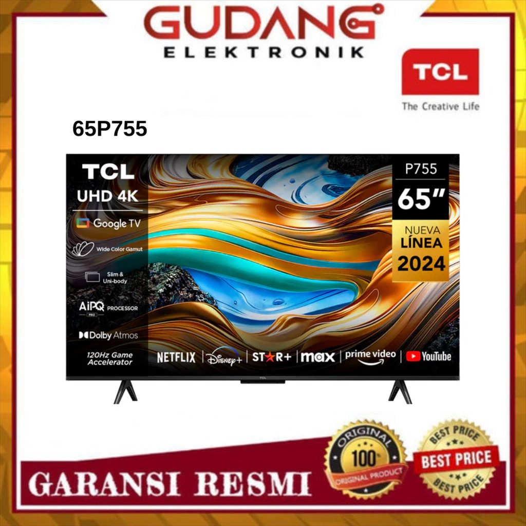 LED TCL 65 INCH 65P755 SMART TV 4K UHD TCL 65 INCH 65P755