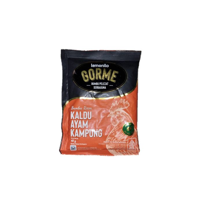 

Kaldu penyedap rasa ayam kampung non msg halal sachet saset Lemonilo Gorme 40 Gram 40Gram (Pack)