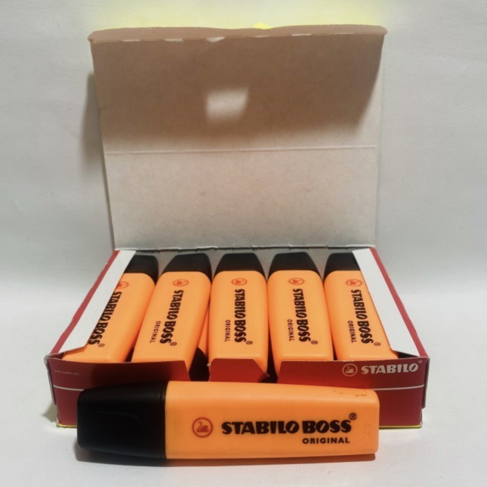 

HIGHLIGHTER / STABILO BOSS ORIGINAL / 1 BOX ISI 10 PCS - Orange