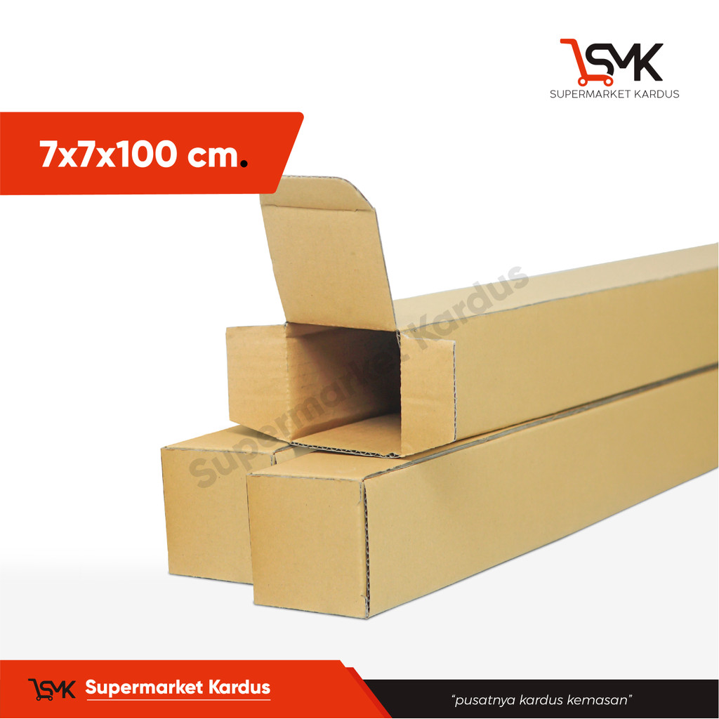 

Box 7x7x100 cm. Box/Kardus/Karton/KardusPanjang100/Kemasan/Hampers/Gift/sliplock/