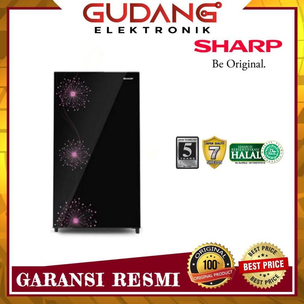 LEMARI ES 1 PINTU SHARP SJ-X 167 MG KULKAS SJX167MG SHINE MAGNEGLASS