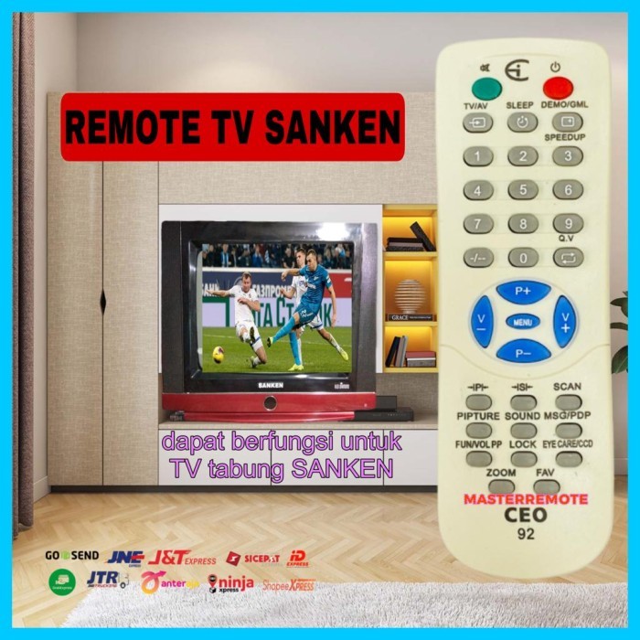 ES99 Remot remote TV SANKEN TABUNG MULTI/UNIVERSAL