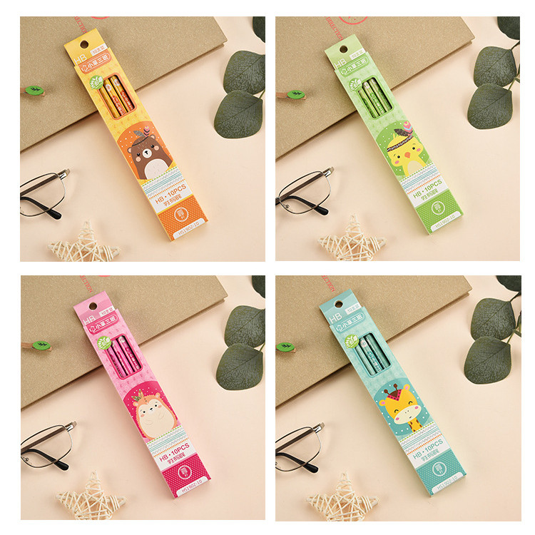 

TERFAVORIT! 1 SET ISI 10 PCS PENSIL HB DENGAN PENGHAPUS MINI PADA BAGIAN UJUNG MOTIF ANIMAL CUTE