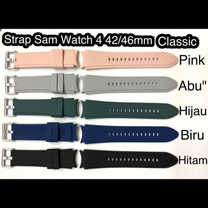Samsung Galaxy Watch 4 42mm 46mm Classic / Galaxy Watch 4 5 6 7 All Size Strap Tali Jam Silicone