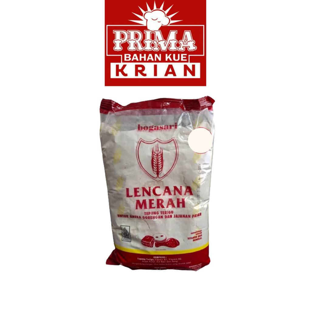 

Tepung Terigu Bogasari Lencana Merah 1kg