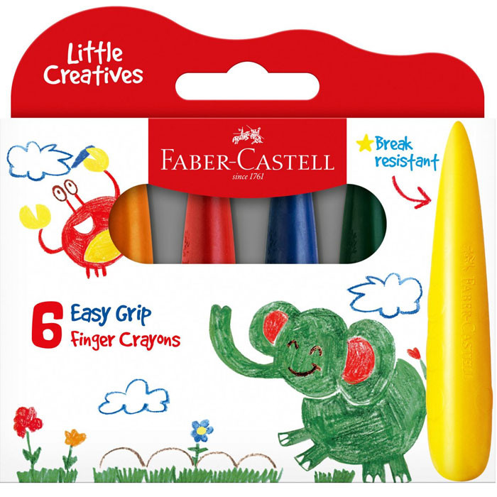

fabercastell Easy grip finger crayons 6 warna