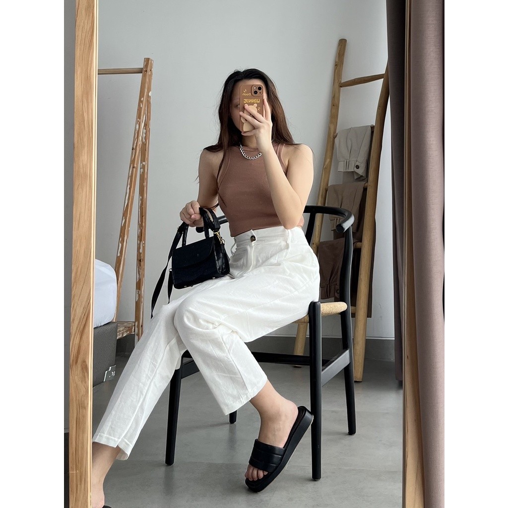Tara Tank Top / Crop Top Tank Top / Rib Tanktop / Kamisol Tanktop / Atasan Crop / Crop Top Rajut