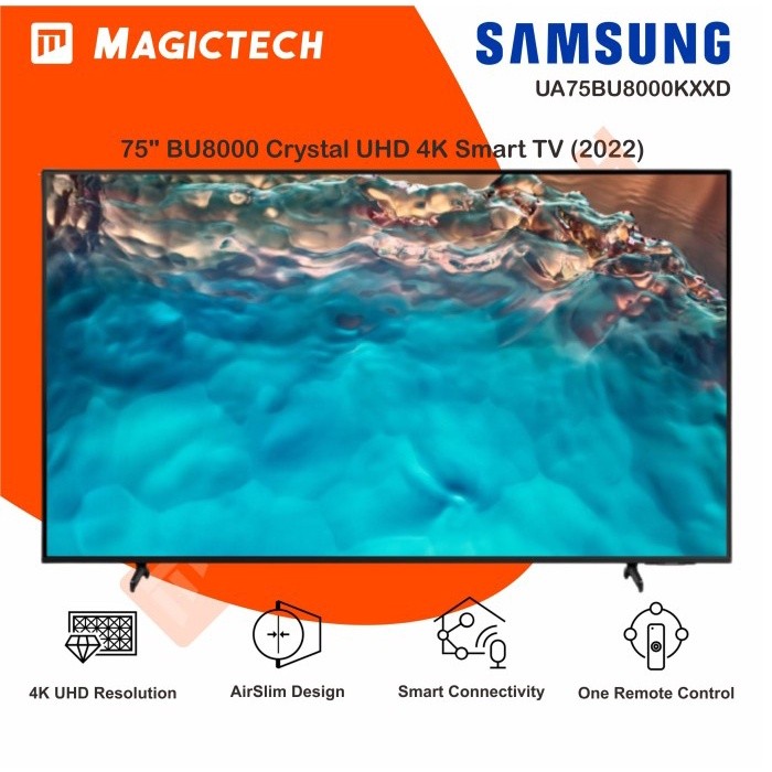 TV SAMSUNG 75 INCH 75" UA75BU8000 / 75BU8000 / BU8000 SMART TV 4K UHD