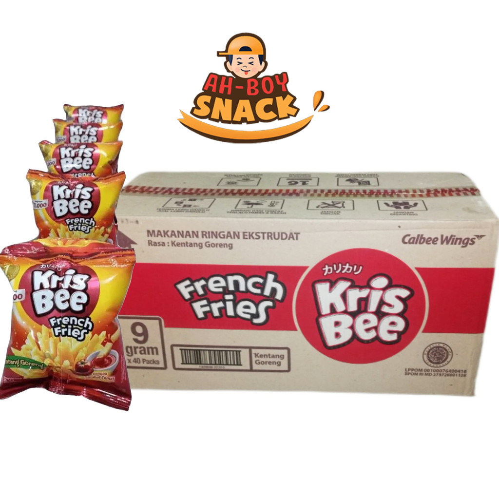 

1 DUS KRISBEE RENCENG FRENCH FRIES ISI 4 RENCENG X 10 SACHET X 9 GRAM (40 SACHET X 9 GRAM) - CHIKI KRISBEE RENCENG - AHBOY SNACK