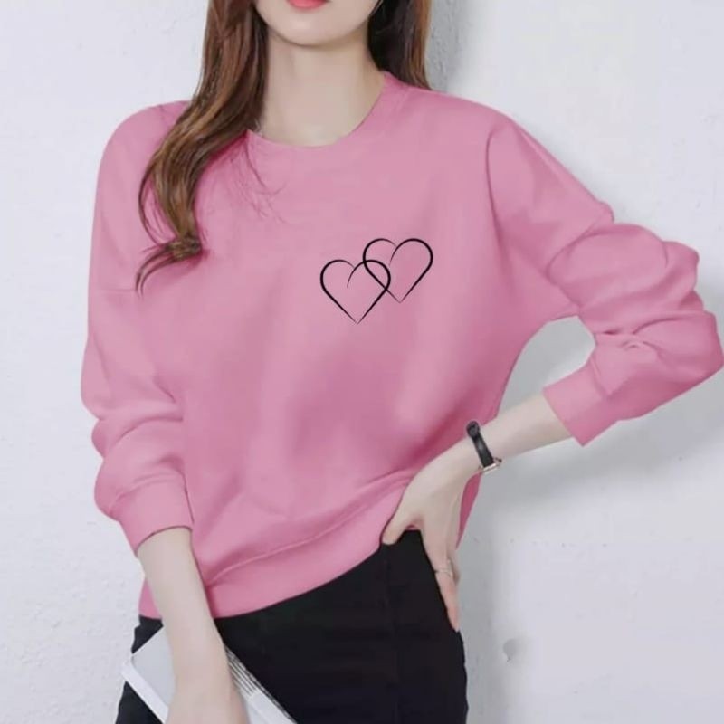 DEYSHOPOFFICIAL KAOS WANITA /BAJU WANITA LENGAN PANJANG DEWASA /ATASAN CEWEK /SWEATER CEWEK/BERMOTIF