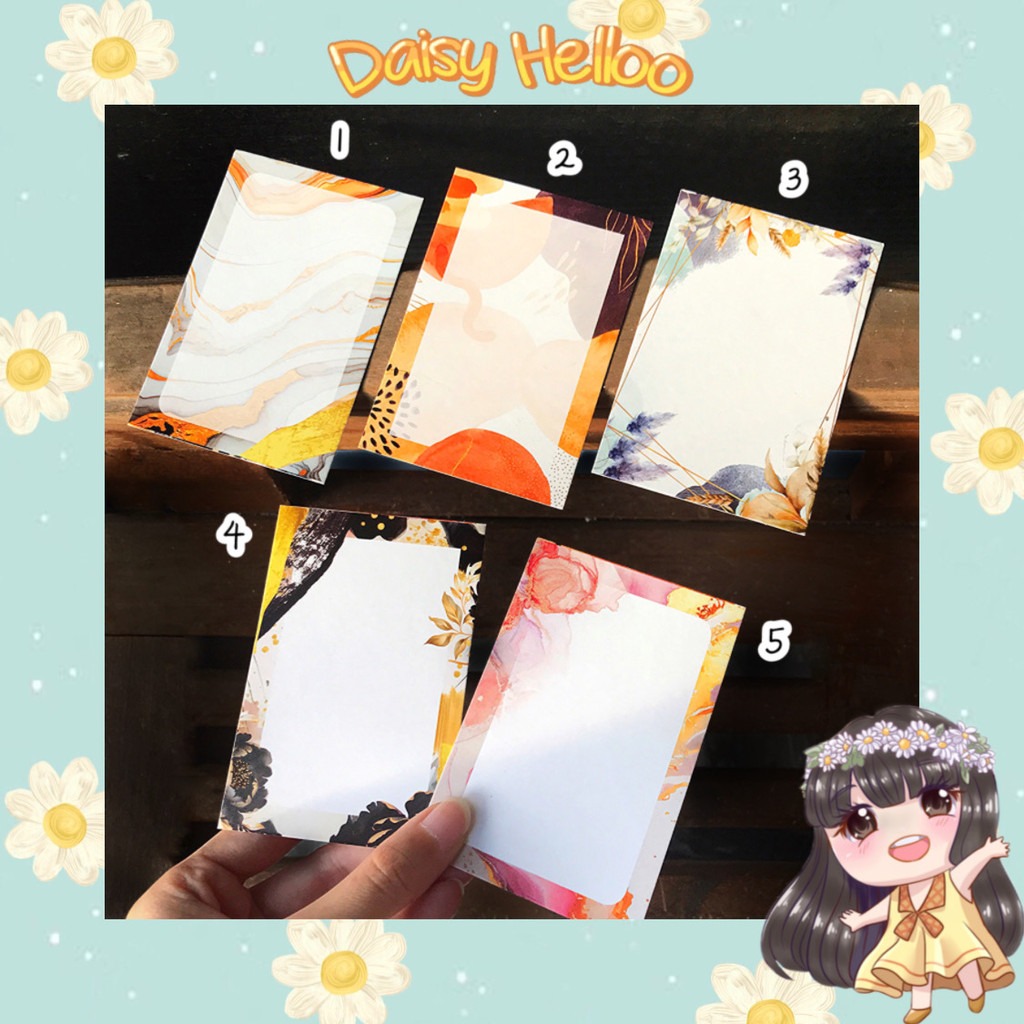 Kartu Ucapan isi 25 pcs Polos Abstrak Aesthetic Blank Card Greeting Wish Gift Hang Tag Parcel Hamper