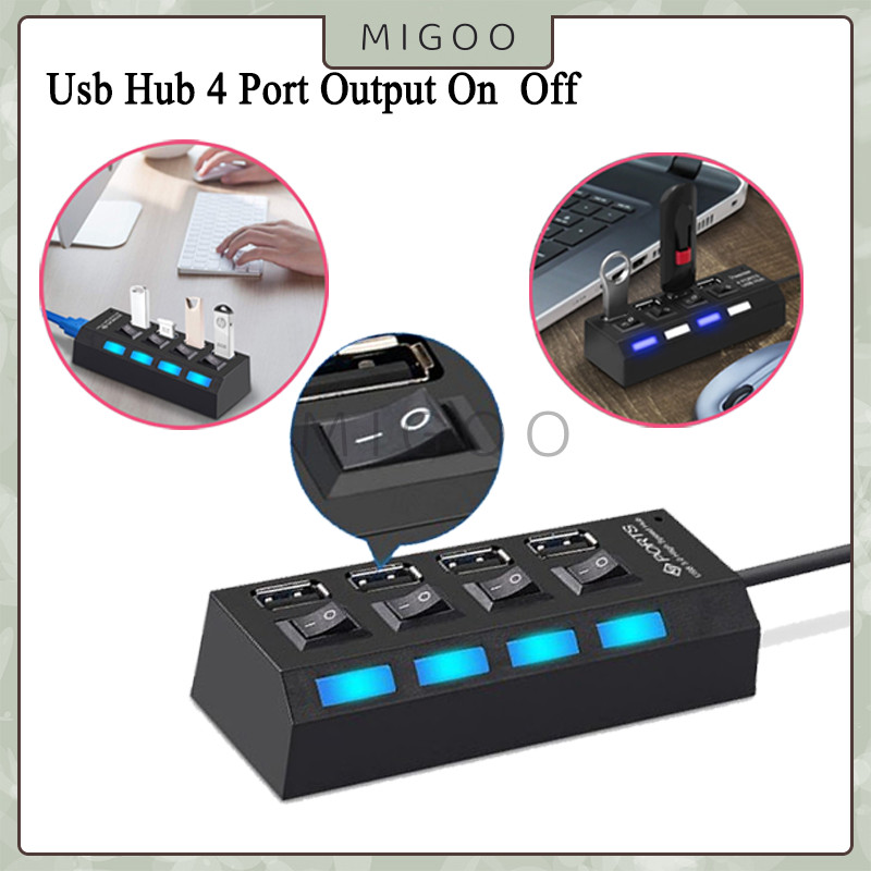 USB Hub 4 Port Output / Usb Hub Saklar / Adaptor Charger