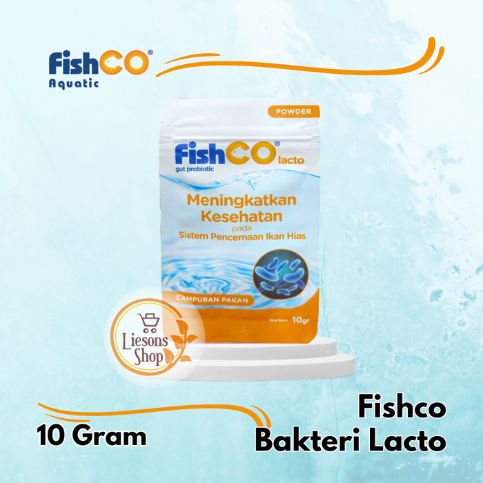 FISHCO Aquarium Probiotik Lacto Campuran Pakan - Bakteri Starter 10 Gram