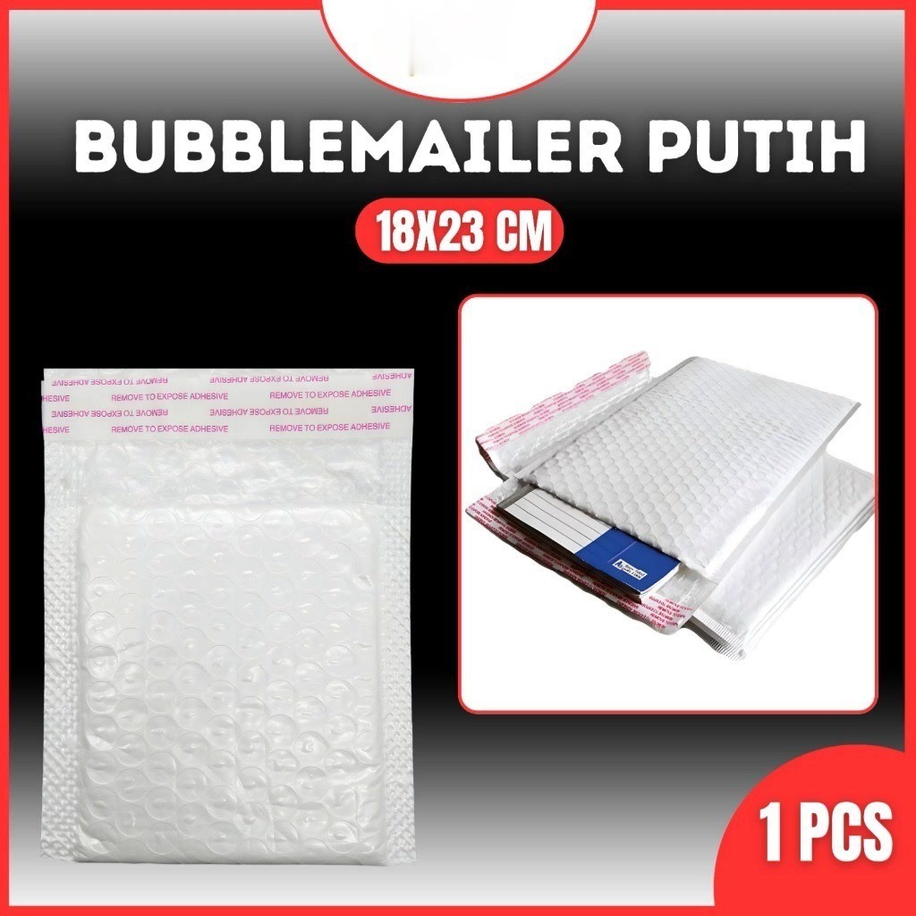 

Amplop Bubble Mailer Wrap 18x23 cm Putih Premium Quality MURAH