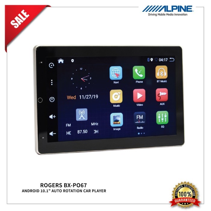 GROSIR ROGERS BX-PO67 AUTO ROTATION CAR AUDIO PLAYER MULTIMEDIA
