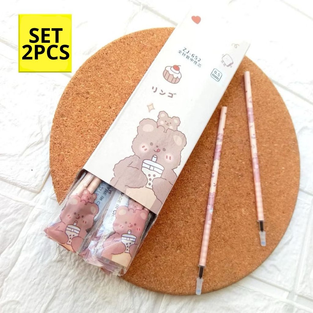 

WM Pulpen Gel 0.5MM Isi Ulang 2Pcs Refill Bolpoint Gel Tinta Pena Karakter