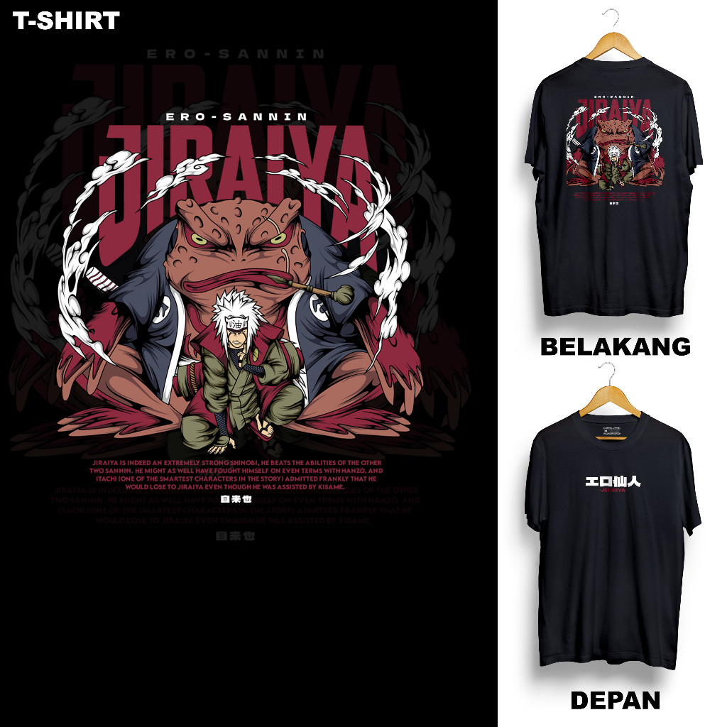 JIRAIYA - KAOS DEWASA MOTIF ANIME NARUTO BORUTO KARAKTER JIRAIYA