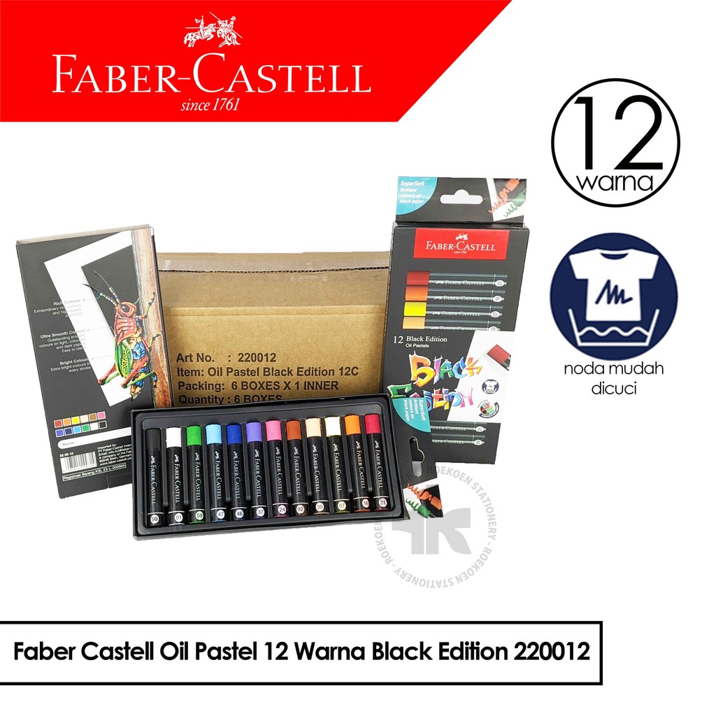 

Faber Castell Oil Pastel 12 Warna Black Edition 220012