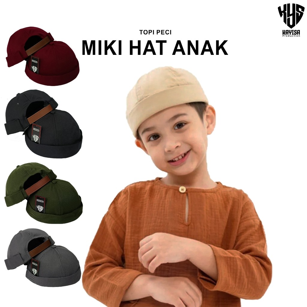 Peci Anak Mikihat-Topi Peci-Miki Hat Anak Laki laki-Peci Uas-Topi Miki Hat Anak-Peci buat anak ngaji