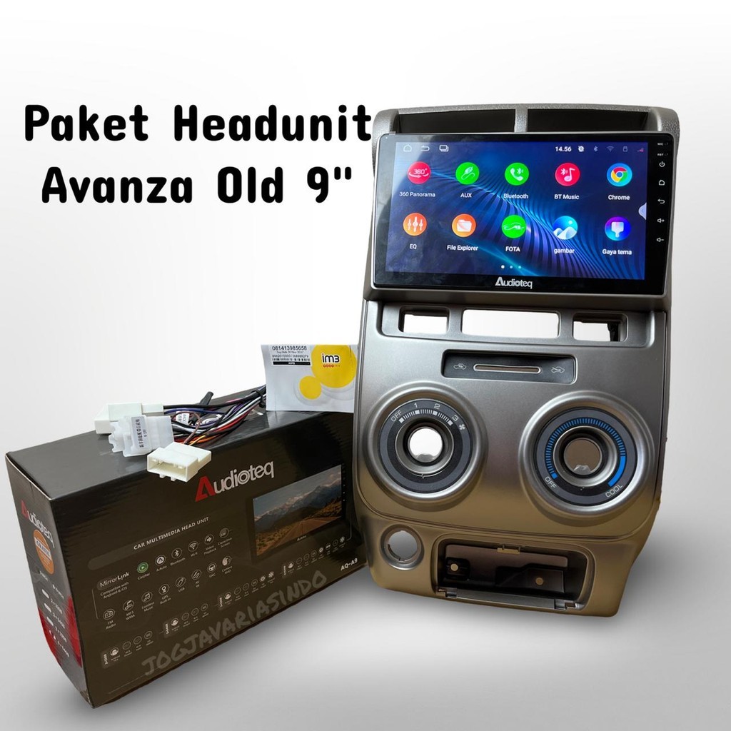 Paket Head Unit Android Audioteq 9 inch Oem PNP Avanza old 2005