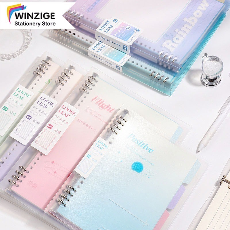 

Winzige A5 B5 Loose Leaf Notebook Buku Binder Buku Tulis Sekolah Lucu Buku Notebook Aesthetic Binder Kuliah