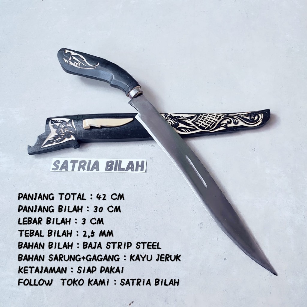Golok sembelih super tajam Pisau jagal asli cibatu ukir rasamala
