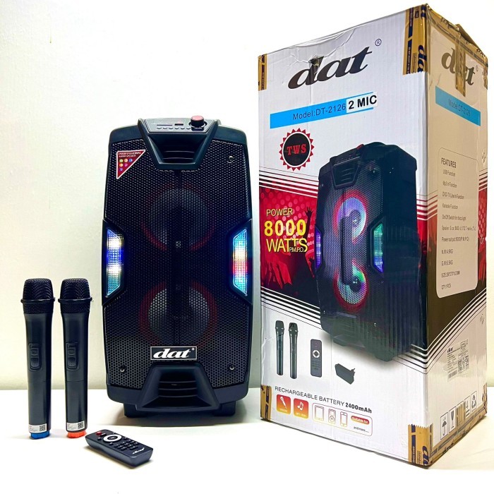 Speaker Portable Wireless Dat DT 2126 Original   SPEAKER ACTIVE