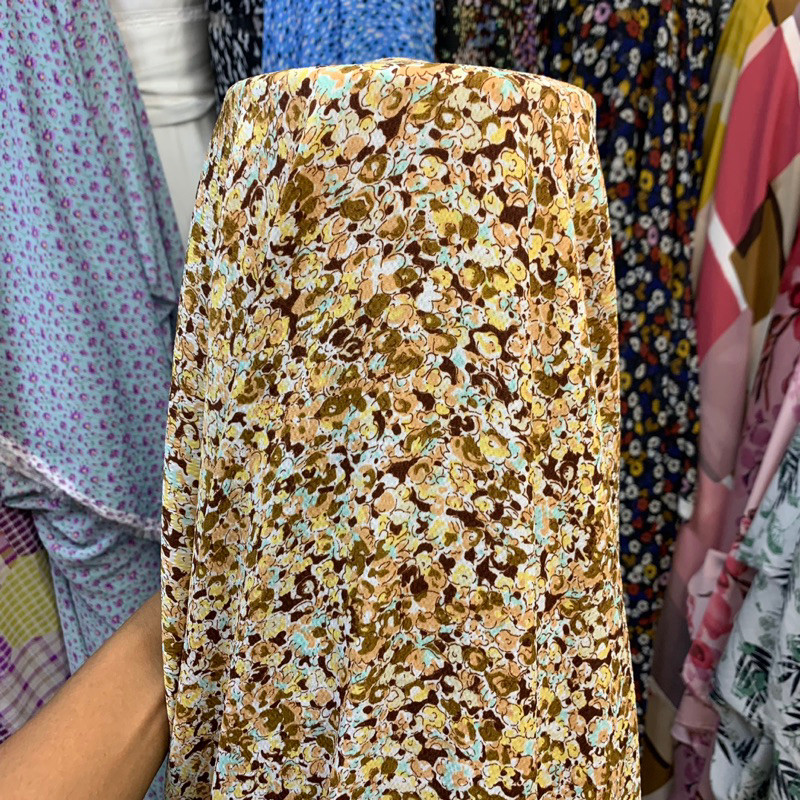 kain - kain bahan motif - kain poly crinkle korea - kain poly crinkle motif - kain buble crinkle mot