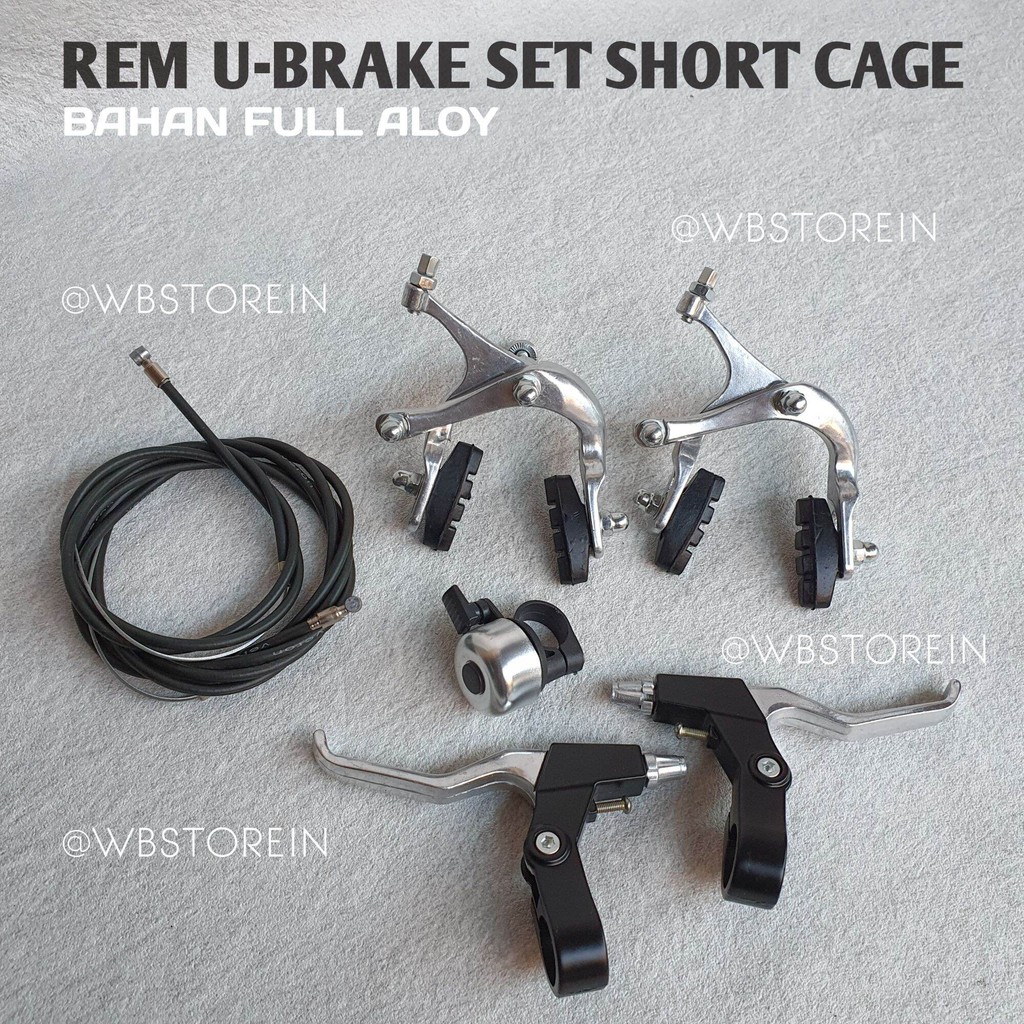 Rem U Brake Sepeda Sepeda Balap RB Road Bike Fixie Short Cage Alloy Set