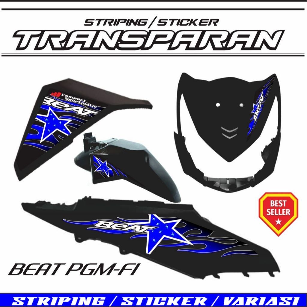 STRIPING TRANSFARAN HONDA BEAT FI 2014 SIMPLE VARIASI