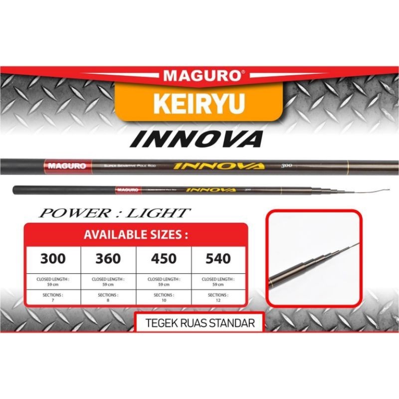 Joran Tegek / Pole Maguro Keiryu Innova 300CM-540SM | Pilih Ukuran