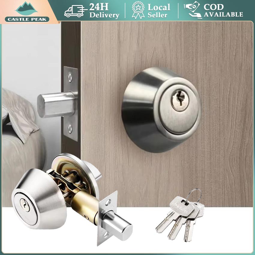 Deadlock Dead Bolt Stainless / Kunci pintu tambahan Dekson/ kunci pintu rahasia - Kunci Tambahan Pin