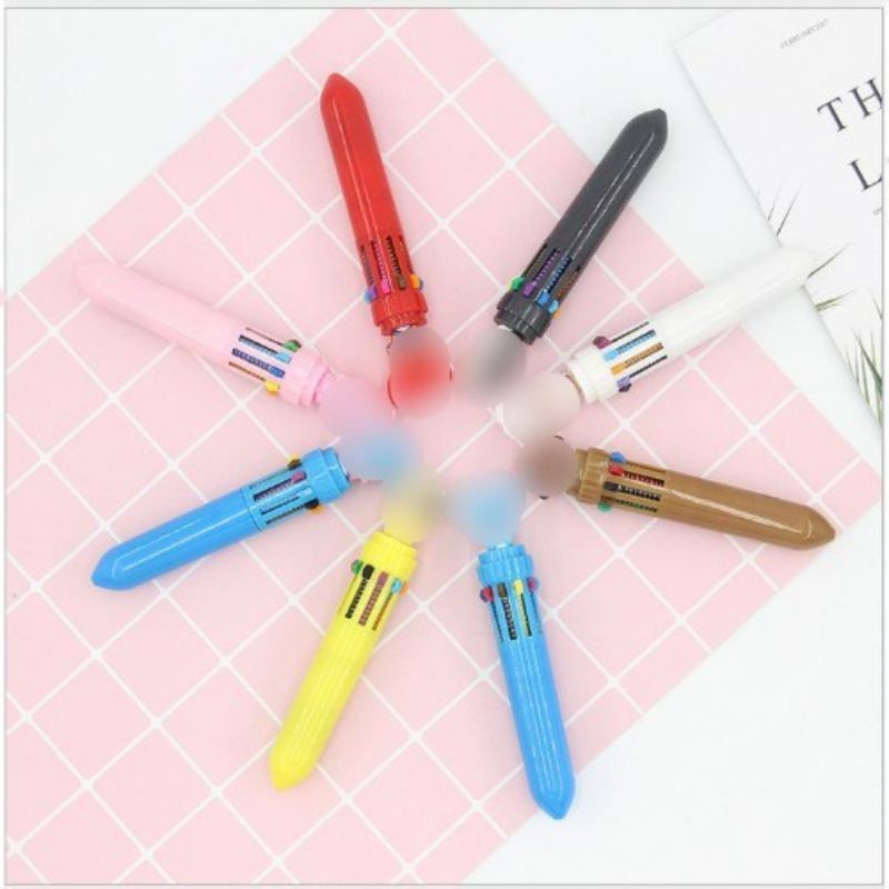 

Pulpen 10 warna karakter bts