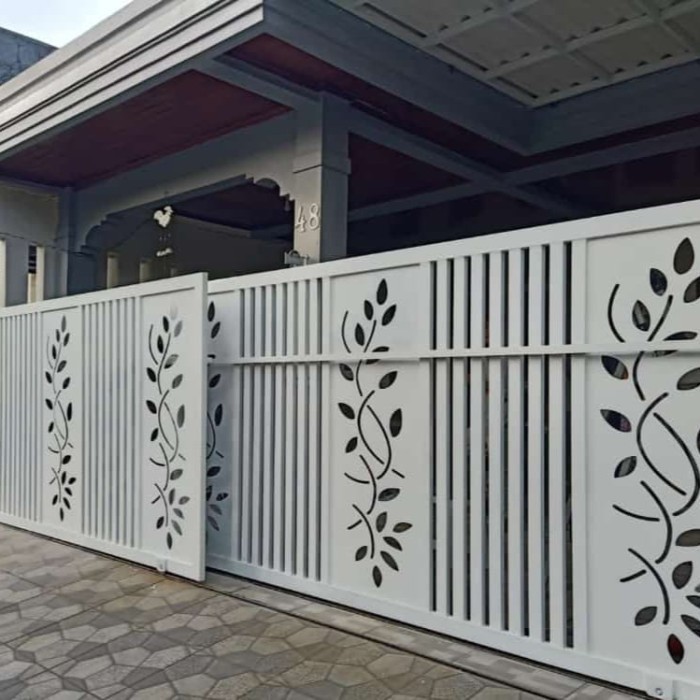 pagar rumah minimalis dorong