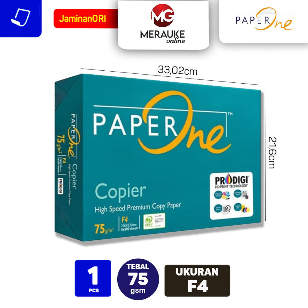 

Kertas HVS Paper One F4 75 GSM