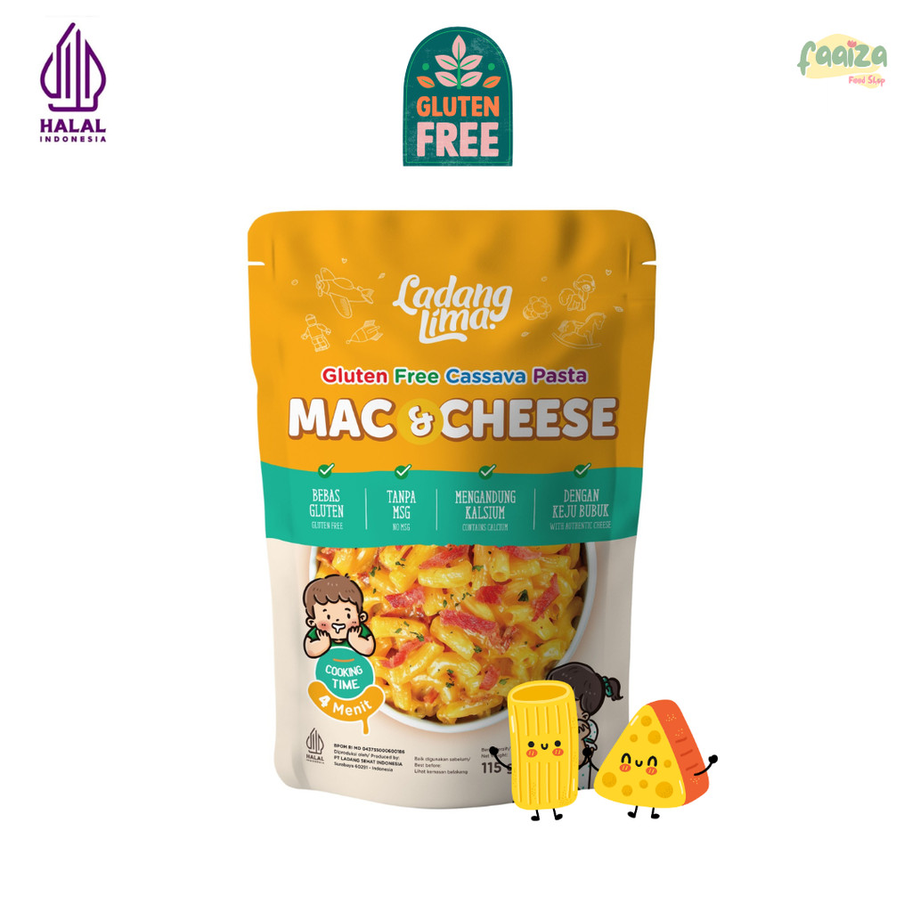 

Ladang Lima Mac & Cheese 115gr Macaroni Cassava Pasta Gluten Free