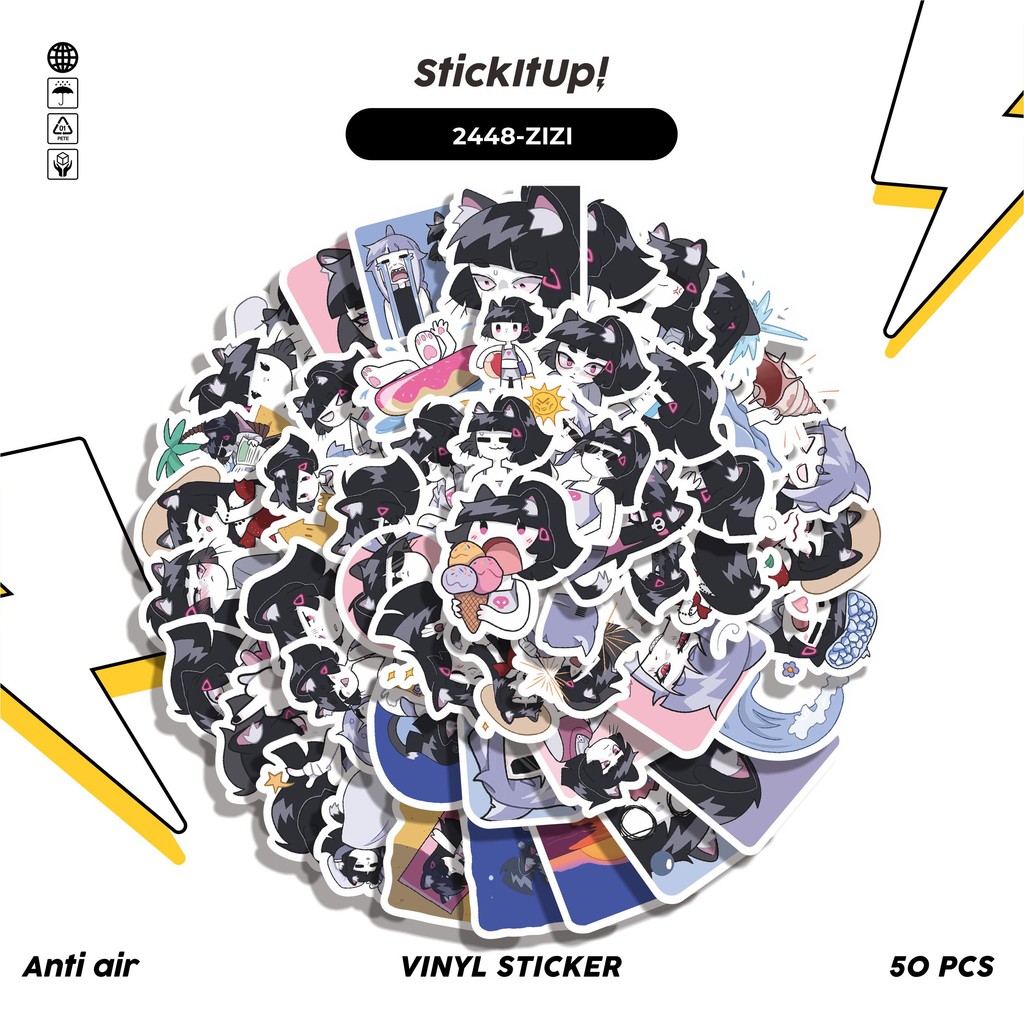 

COD✨ 50 Pcs Stiker Pack FUNNY CHARACTER SUMMER ZIZI CUTE STICKER PACK 01 Lucu Aesthetic Vynil Waterproof untuk Freebies Sticker Buku Journal Casing HP Laptop