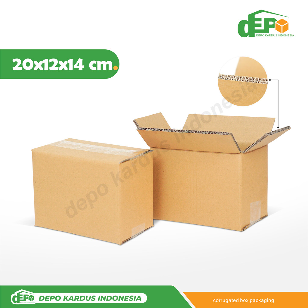 

Box Doublewall 20x12x14 cm. ( Tole ) BoxNormal/Amdk/Kotak/BoxTebal/Packing/Kardus/A1/tinggi14