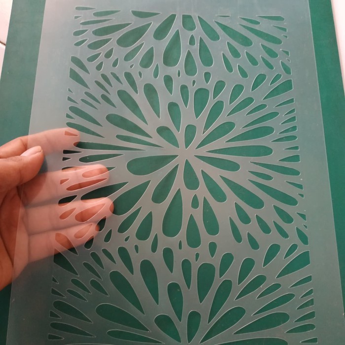 

Andma stencil dinding motif tetesan air