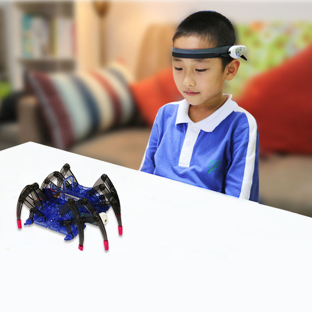Children's Educational Toys Brain Radio Wave Idea Control DIY Spider Intelligence Robot Toys Brain W