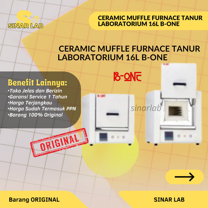 Ceramic Muffle Furnace Tanur Laboratorium 16L B-one