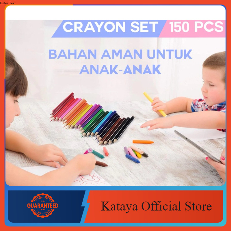 Pensil Warna Crayon set isi 150 pcs Crayon Mewarnai (Alat Menggambar atau Mewarnai)