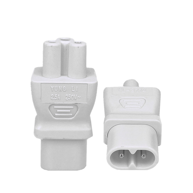 IEC 320 C5 to C8 AC Adapter C5-C8 IEC 3Pole Female to 2Pole Figure 8 Male Power Adapter