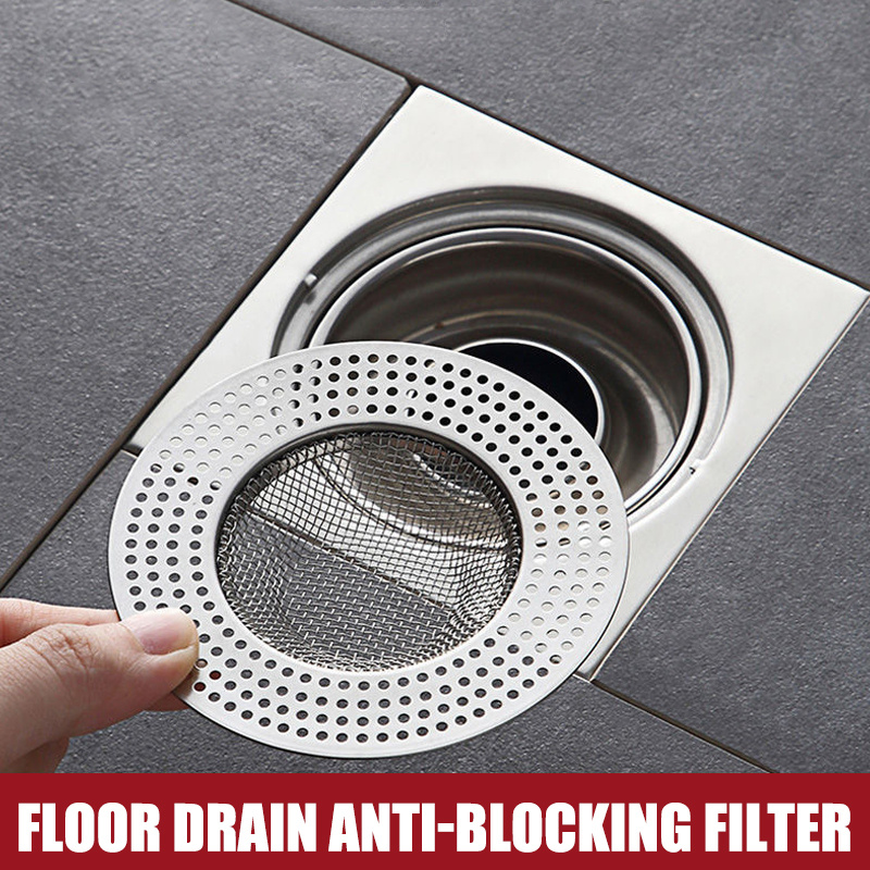 Saringan Floor Drain Stainless Dapur Anti Penyumbatan Rambut di Kamar Mandi / HomeKing