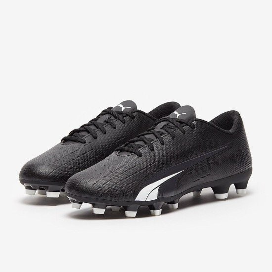 Sepatu Bola ULTRA PLAY FG/AG PUMA Black-PUMA White 107224 02