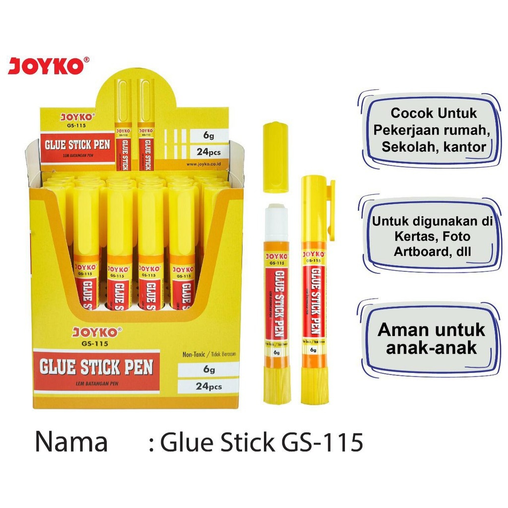 

Lem Batang Pen Glue Stick Pen Joyko Gs-115 6Gr