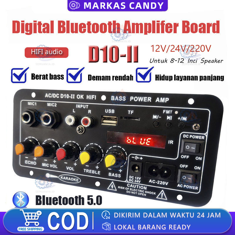 400W Bluetooth Amplifier Board 220V 12V 24V Digital Bluetooth Amplifier Amplifier Stereo Mendukung U